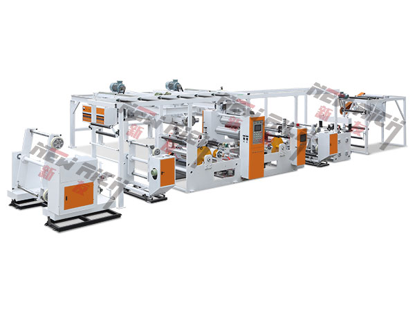 Double side high speed film coating machine for woven bags